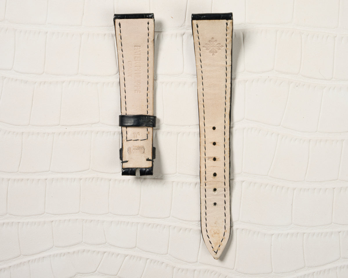 Patek Philippe 18mm Black Alligator Leather Watch Strap — 2