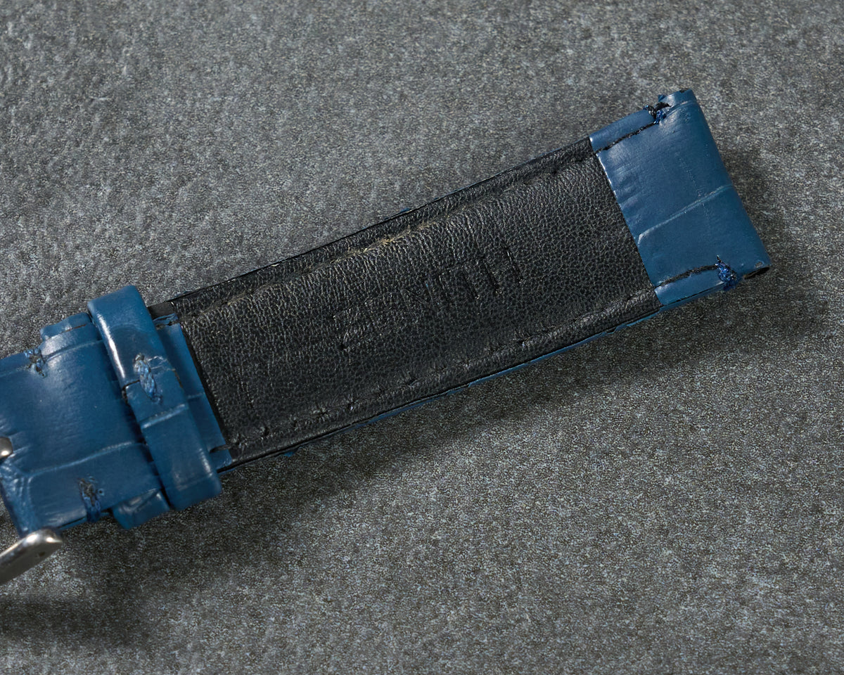 Zenith Blue Alligator Leather Watch Strap with Zenith Buckle — 5