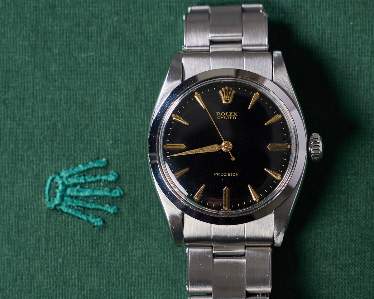 6422, Oyster Precision, Black Gilt Radium Dial