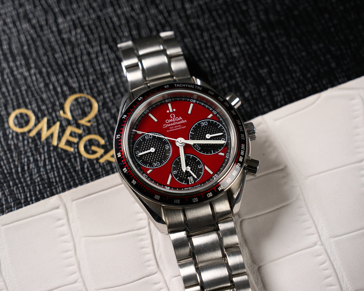326.30.40.50.11.001, Speedmaster Racing, Red Dial