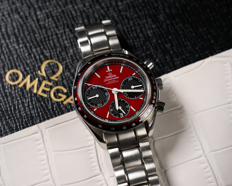 326.30.40.50.11.001, Speedmaster Racing, Red Dial
