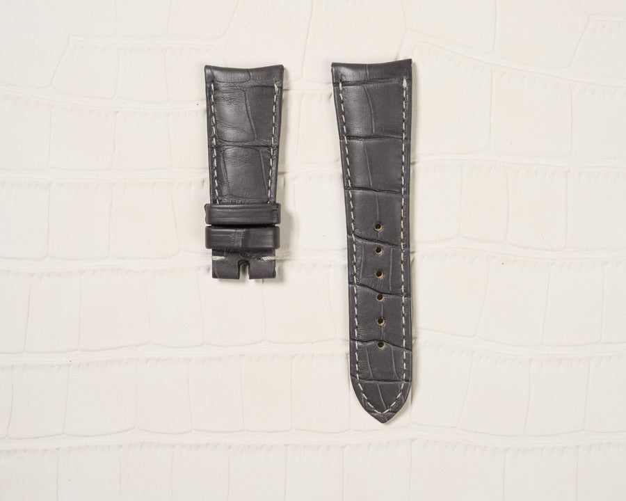 Omega 20mm Grey Alligator Leather Watch Strap Short Length Rare