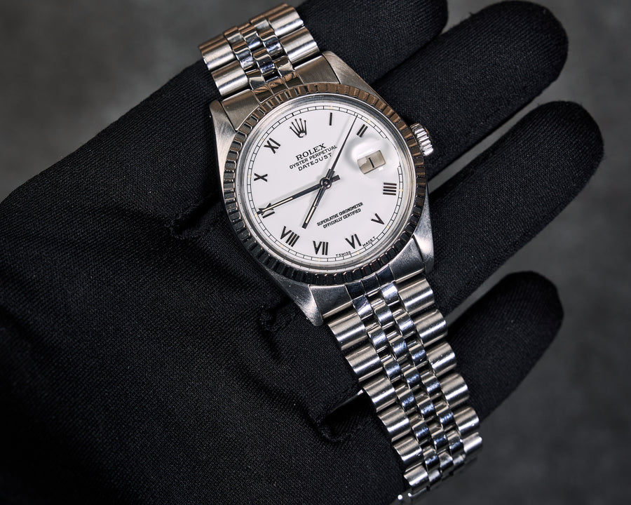 16030, Datejust, White Roman Dial