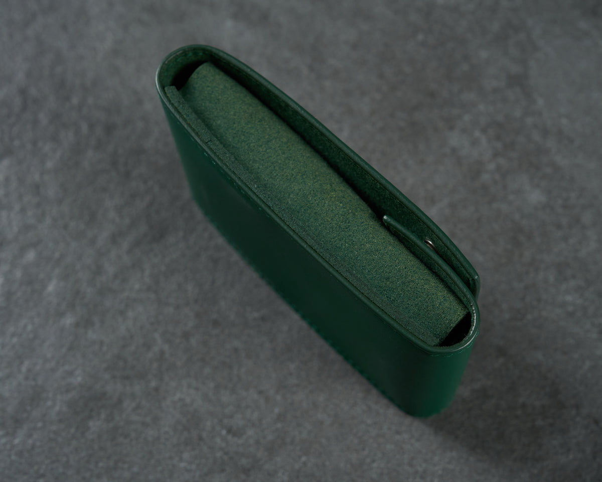 Rolex Green Leather Watch Service Travel Case Pouch — 6