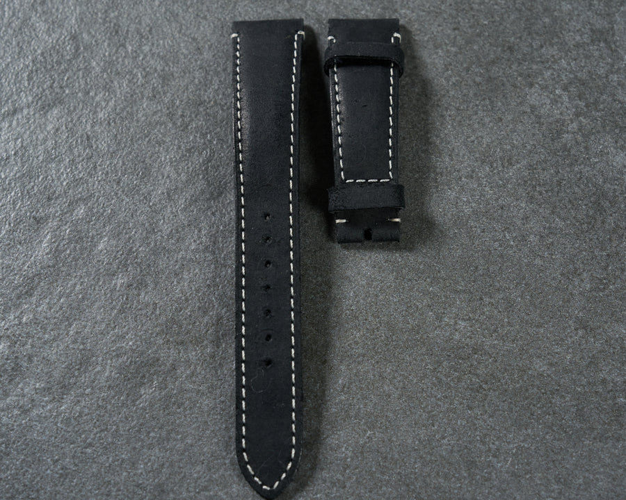 Tudor 22mm Black Watch Strap Long Length