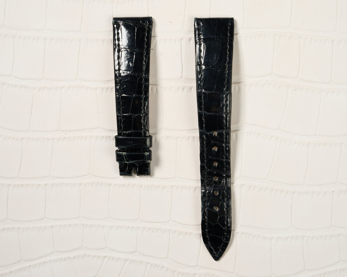 Patek Philippe 18mm Black Alligator Leather Watch Strap — 1