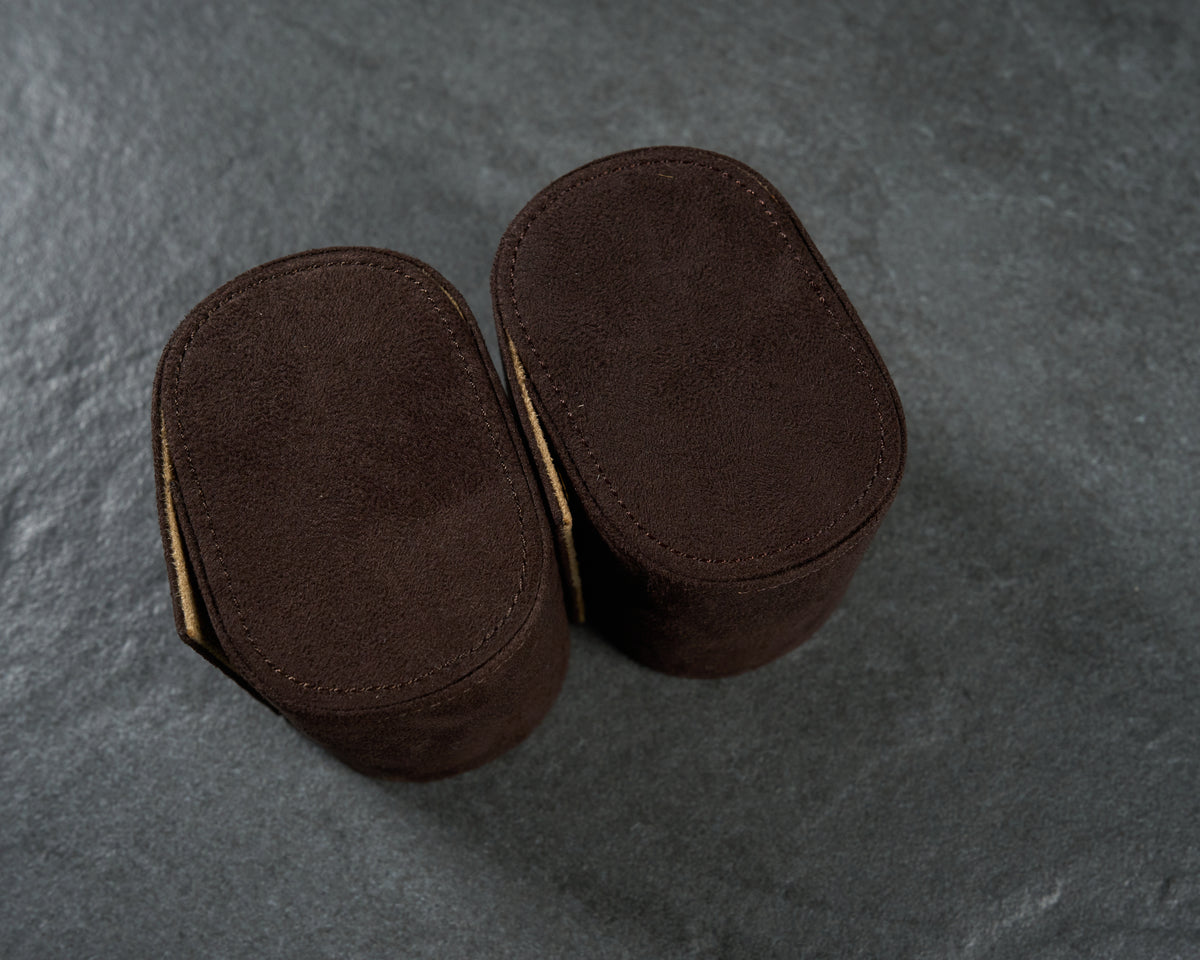Louis Vuitton Brown Suede Watch Travel Case Pouch