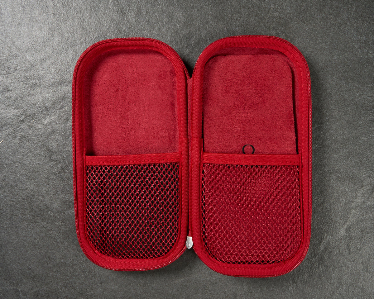 Omega Red Zip Watch Travel Case with White Outer Box — 3