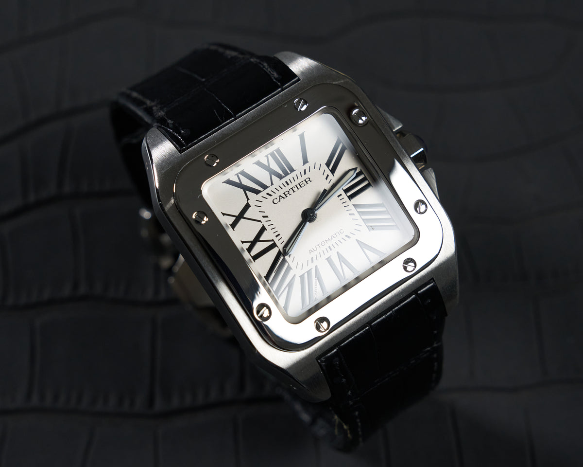 2656, Santos 100 XL, Silver Dial