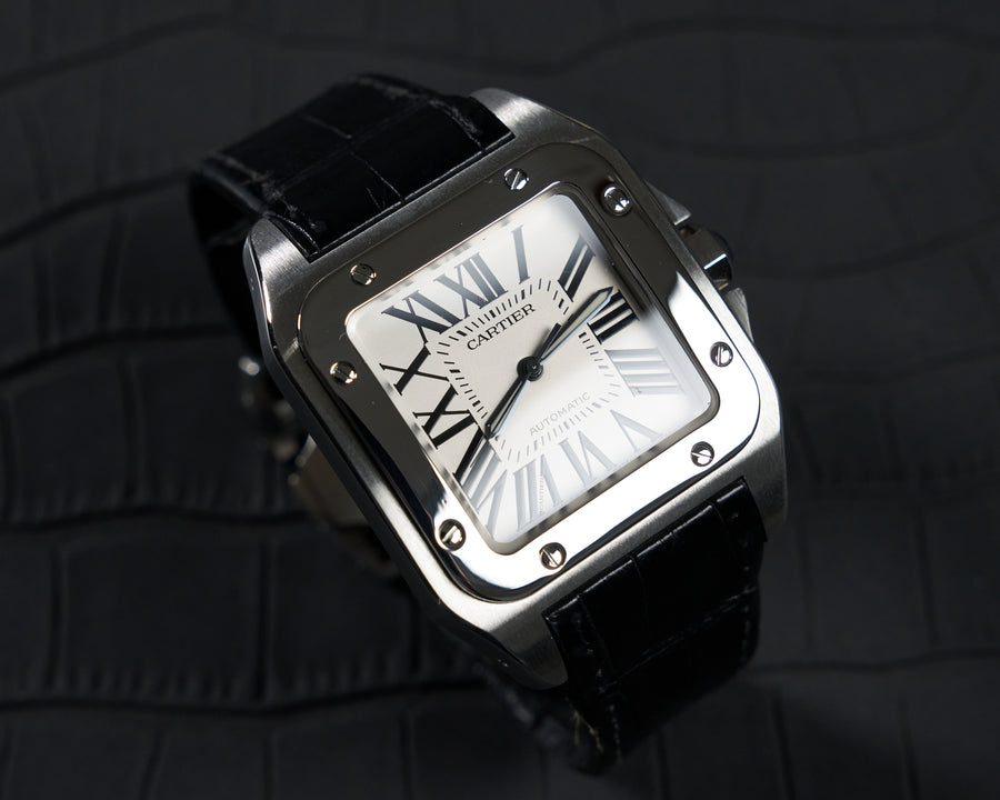 2656, Santos 100 XL, Silver Dial