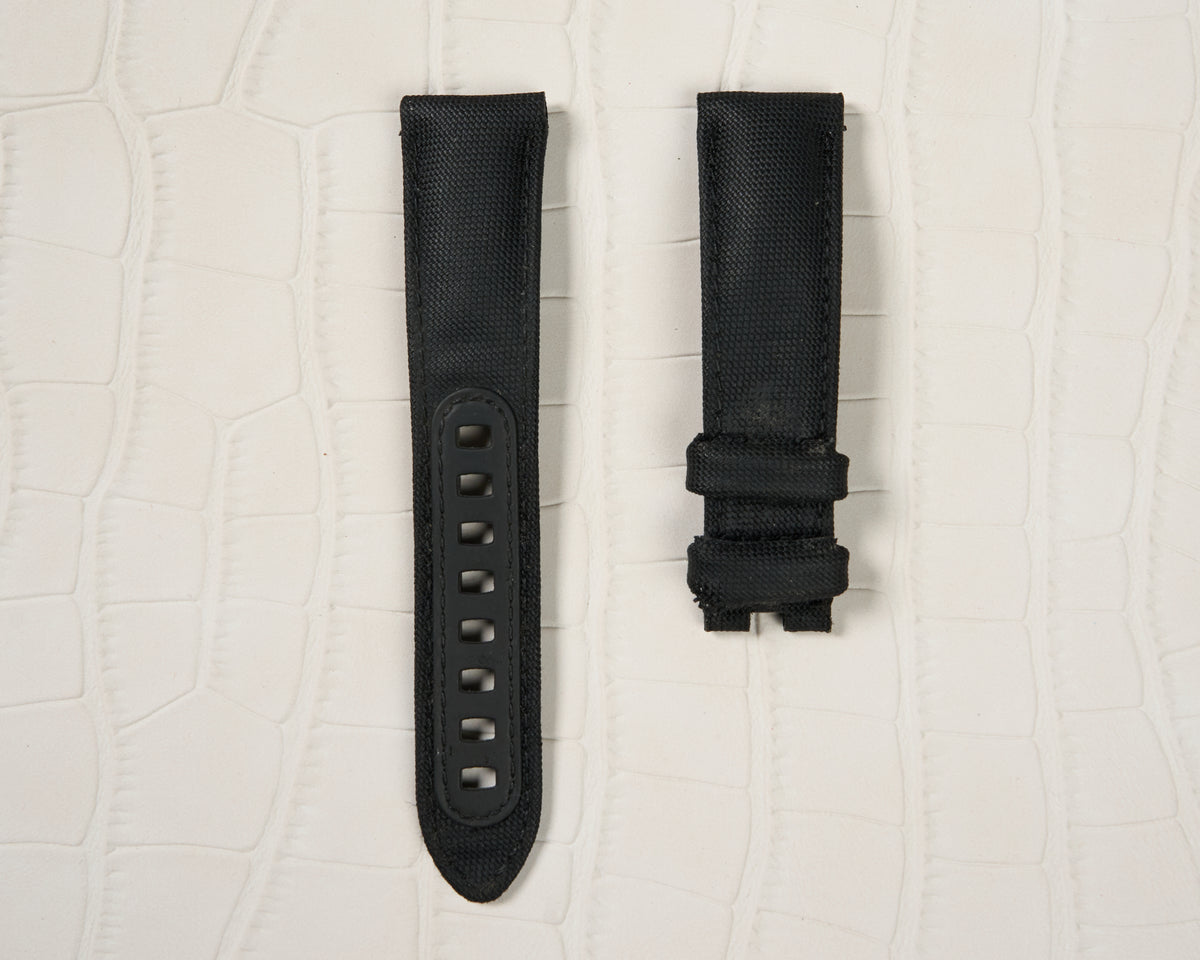 Omega Speedmaster 20mm Black Sailcloth Watch Strap — 1