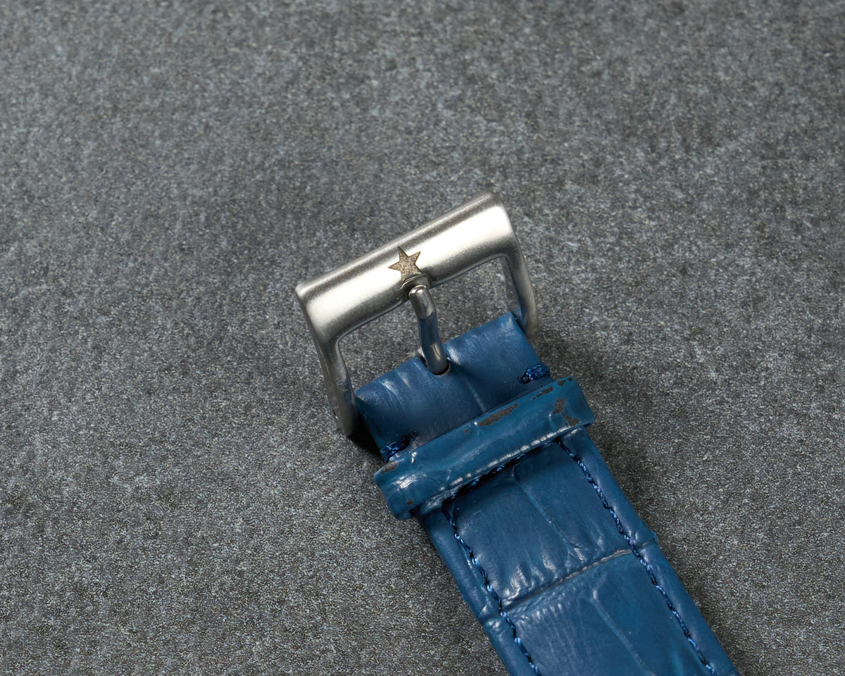 Zenith Blue Alligator Leather Watch Strap with Zenith Buckle — 3