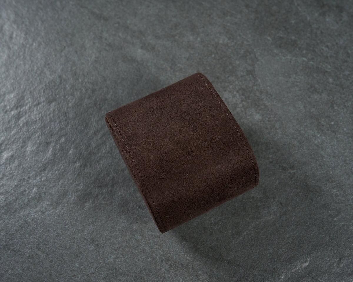 Louis Vuitton Brown Suede Watch Travel Case Pouch