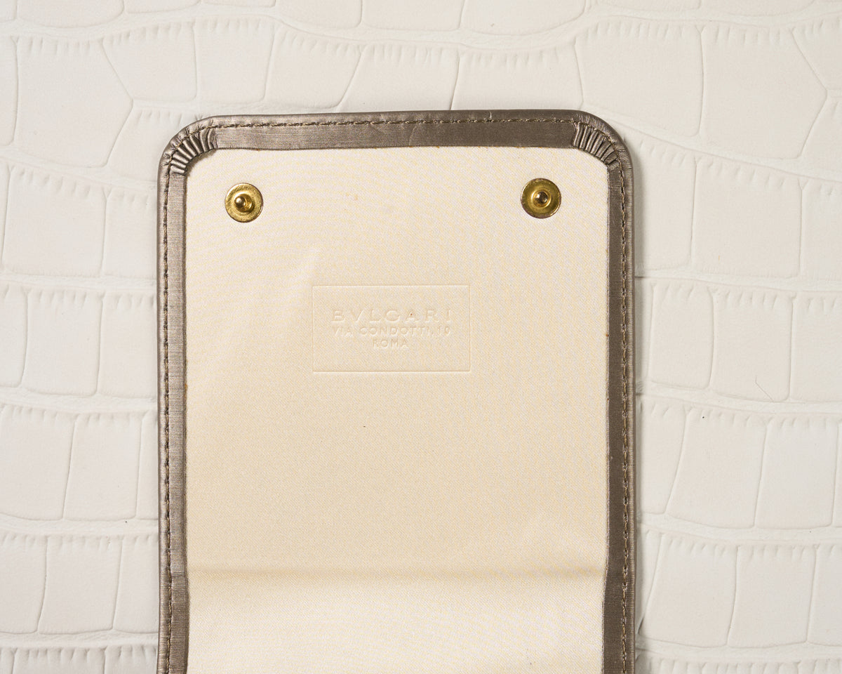 Bulgari Bronze Leather Watch Travel Case Pouch