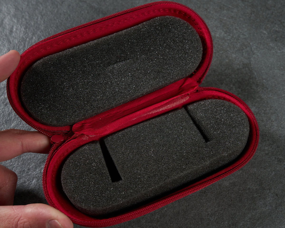 Omega Red Zip Pill Watch Travel Case