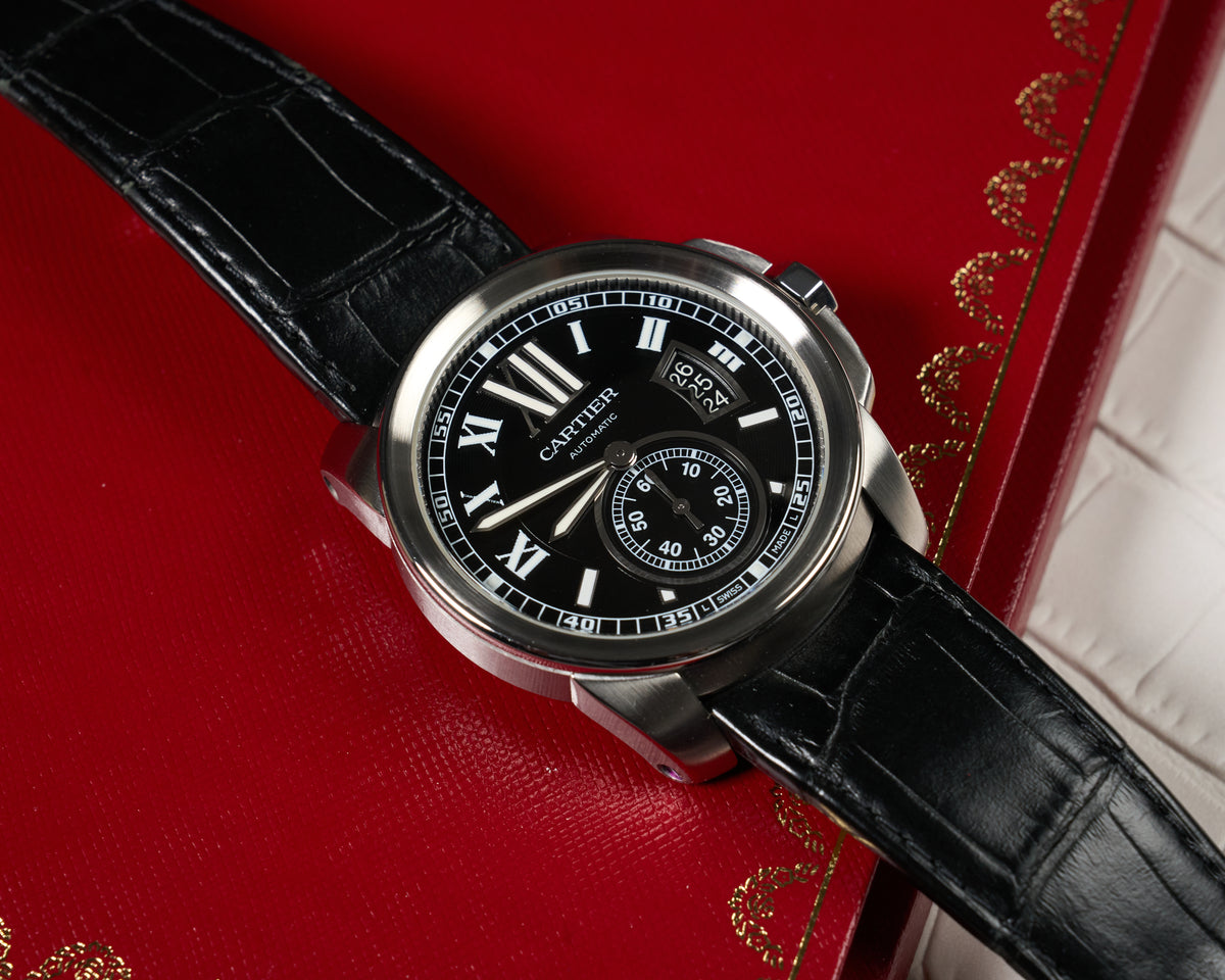 W7100041, Calibre de Cartier, Black Dial