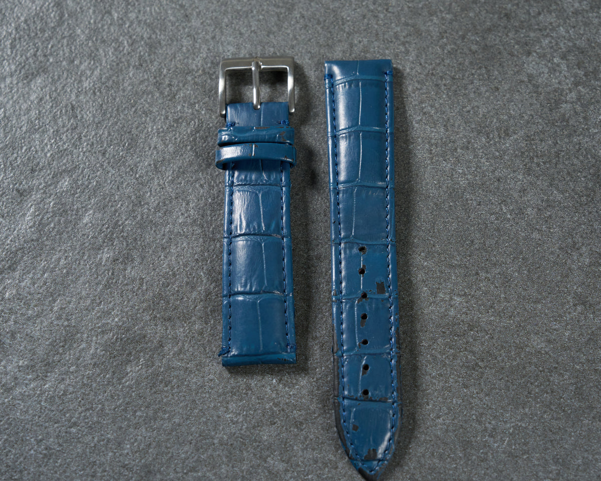 Zenith Blue Alligator Leather Watch Strap with Zenith Buckle