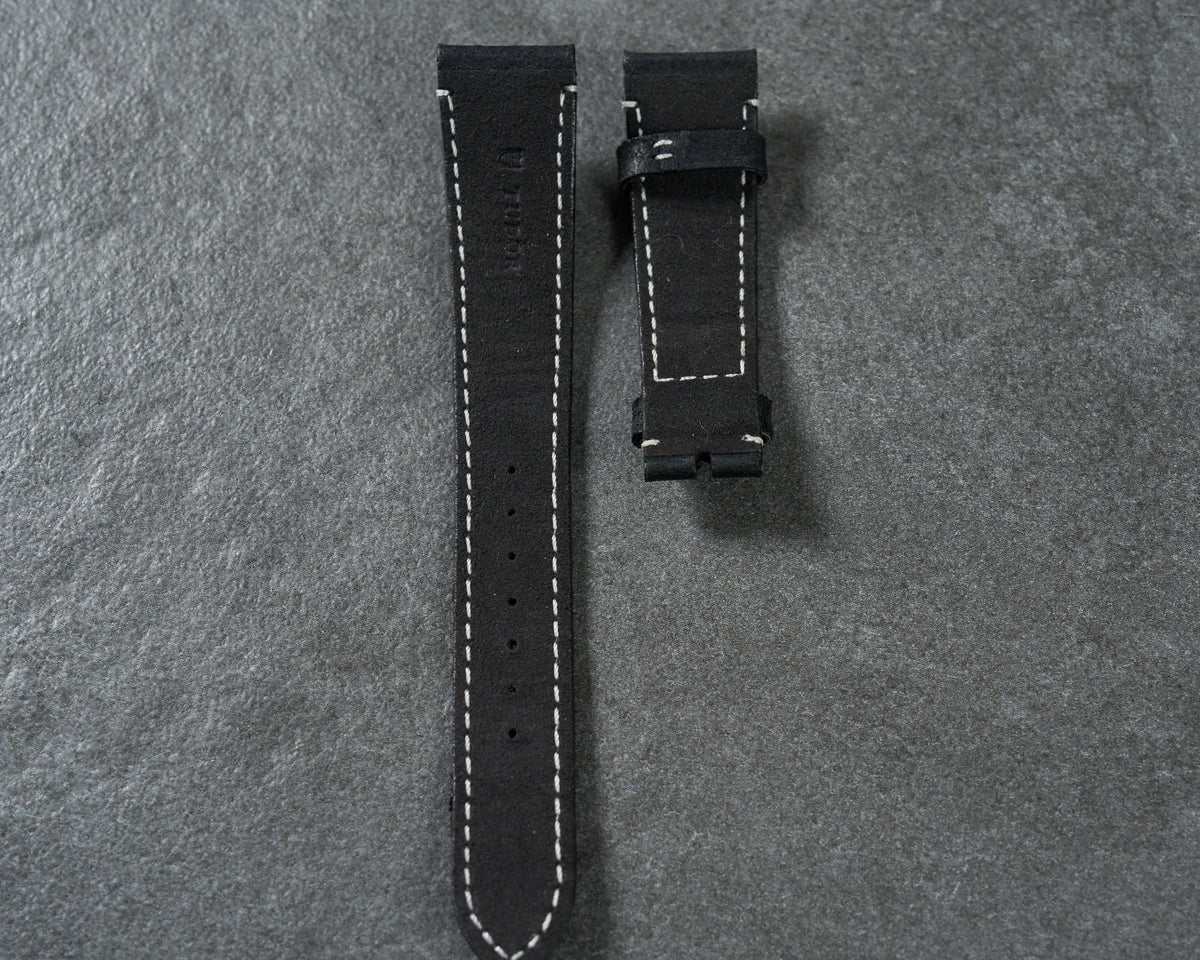 Tudor 22mm Black Watch Strap Long Length — 2