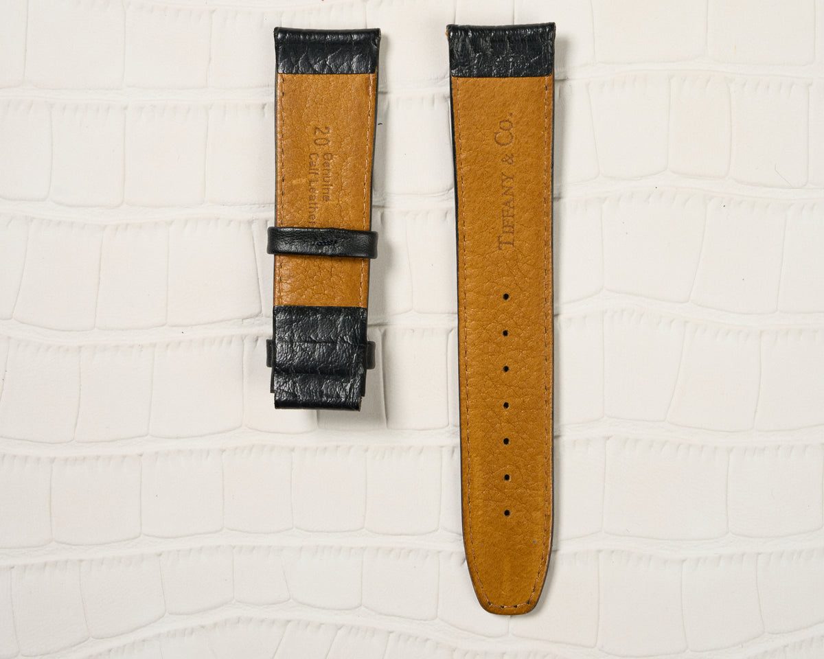 Tiffany & Co 20mm Black Leather Watch Strap
