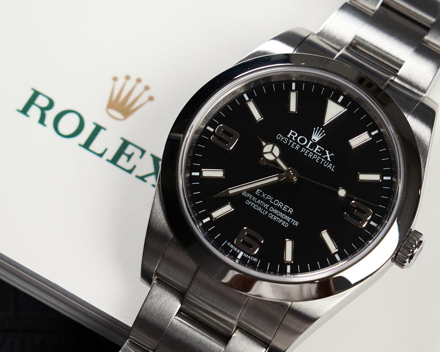 214270, Explorer, Black Dial