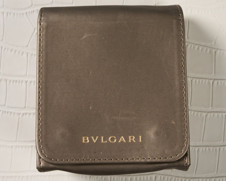 Bulgari Bronze Leather Watch Travel Case Pouch