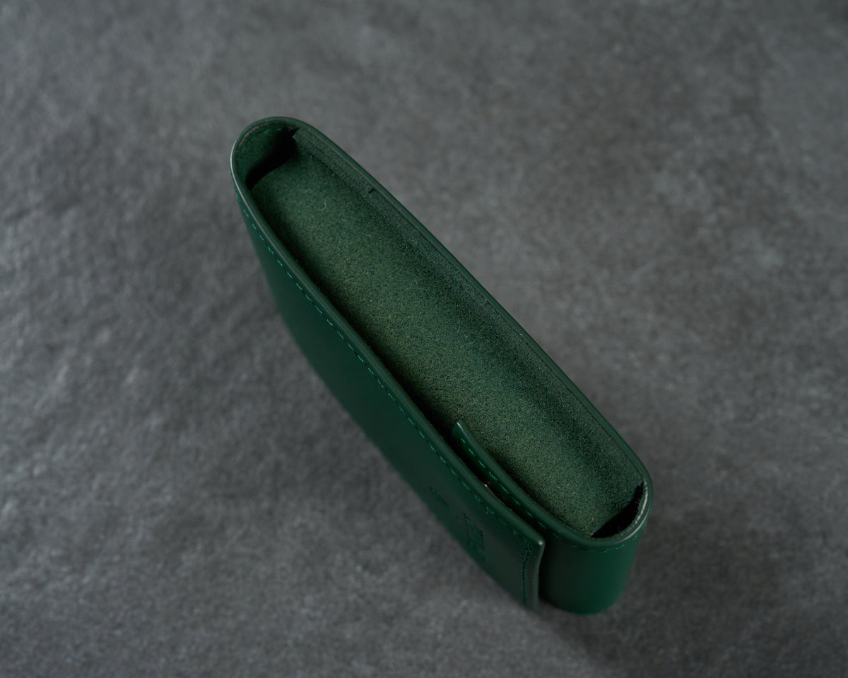 Rolex Green Leather Watch Service Travel Case Pouch — 5