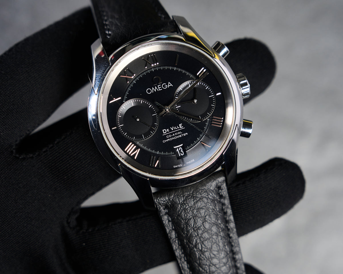 431.13.42.51.01.001, De Ville Co-Axial Chronograph, Black Dial