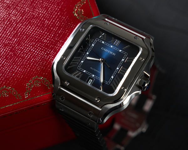 WSSA0071, Santos de Cartier, Blue Dial