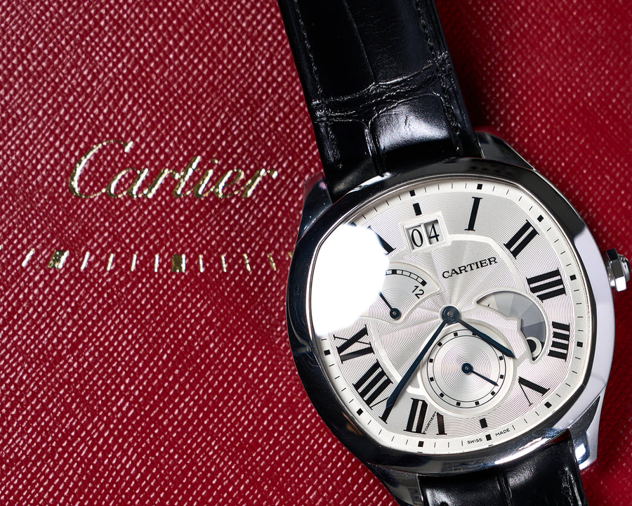 WSNM0005, Drive de Cartier Retrograde GMT, Silver Dial