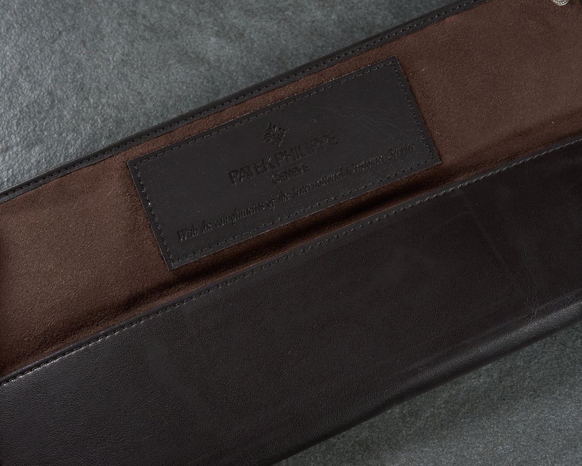 Patek Philippe Long Brown Leather Watch Service Case Pouch — 2