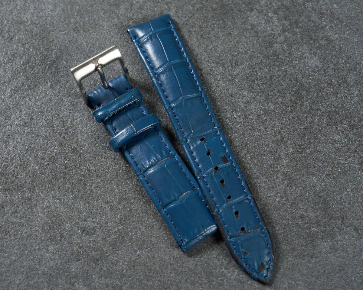 Zenith Blue Alligator Leather Watch Strap with Zenith Buckle — 2